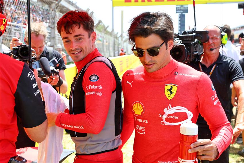 Two Ferrari drivers
